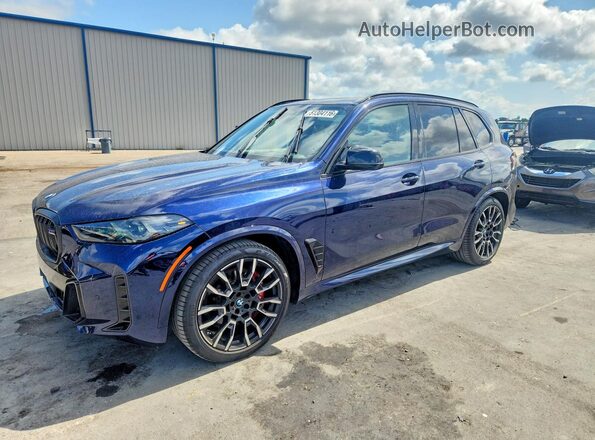 5UX33EU03R9T09335 2024 BMW X5 Синий Передняя левая четверть