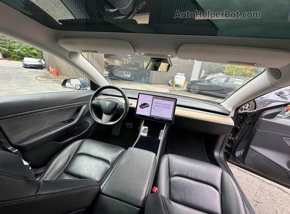 5YJ3E1EB1JF119421 2018 TESLA MODEL Серый Вид задних сидений