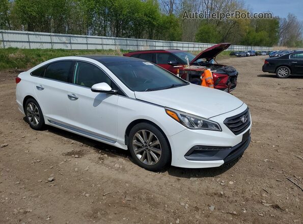 5NPE34AF7GH283145 2016 HYUNDAI SONATA Белый Вид спереди
