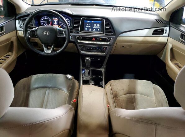 5NPE34AF3JH666927 2018 HYUNDAI SONATA Black Вид щитка приладів