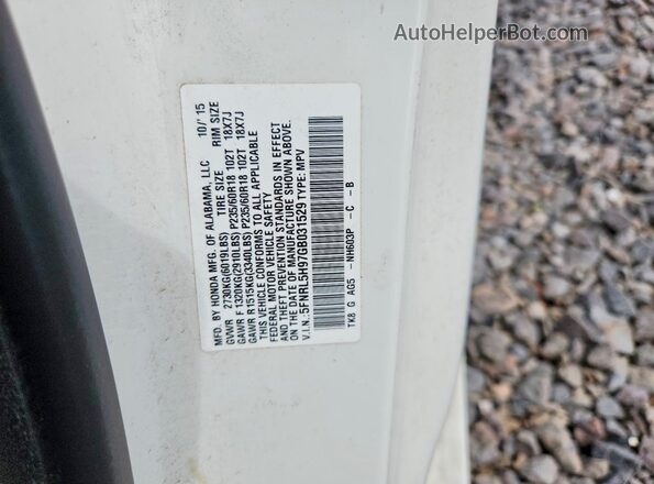 5FNRL5H97GB031529 2016 HONDA ODYSSEY Белый 