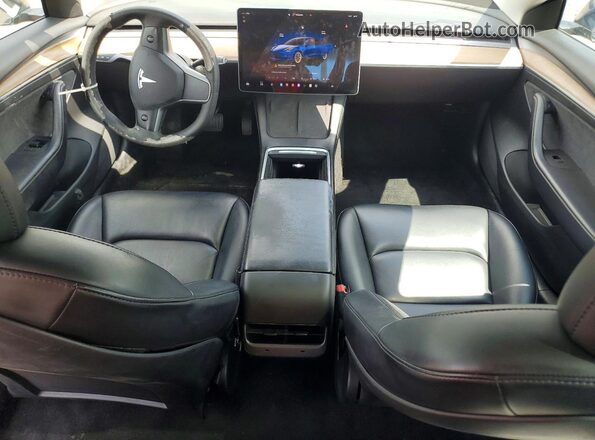 5YJ3E1EB6NF191088 2022 TESLA MODEL Синий Вид щитка приборов