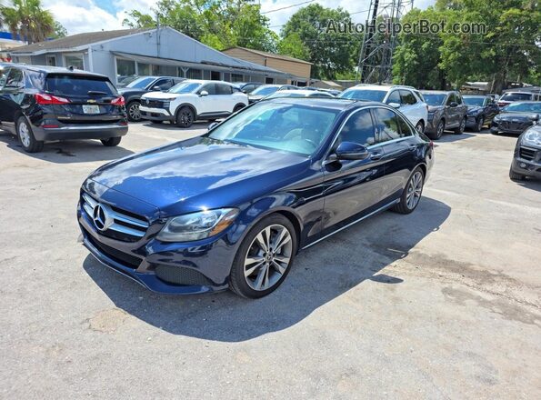55SWF4JB6JU236105 2018 MERCEDES-BENZ C Blue Rear right