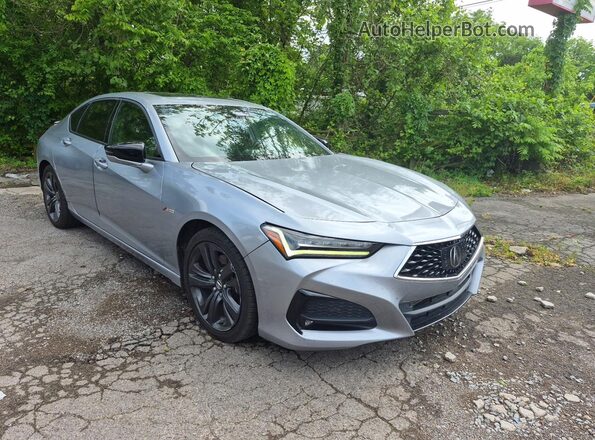 19UUB6F50MA003208 2021 ACURA TLX Серебряный Передняя левая четверть
