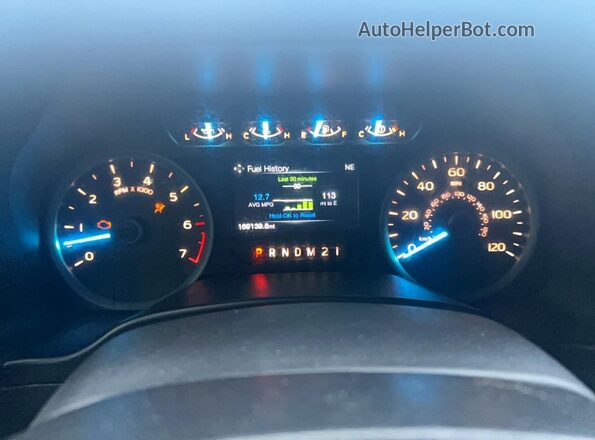 1FTEW1EF6HKE29828 2017 FORD F150 Черный Вид щитка приборов