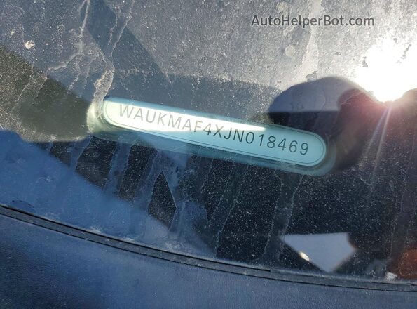WAUKMAF4XJN018469 2018 AUDI A4 Черный Вид наклейки с VIN-кодом