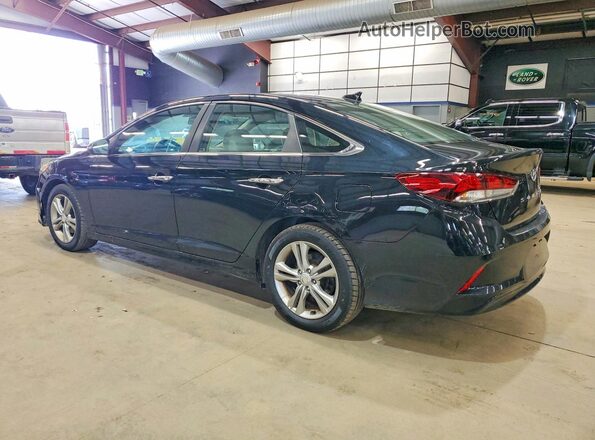 5NPE34AF3JH666927 2018 HYUNDAI SONATA Black Задня права чверть