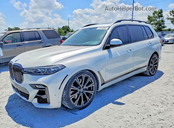 5UXCX4C54KLS38442 2019 BMW X7 White Առջևի ձախ երեք քառորդ տեսարան