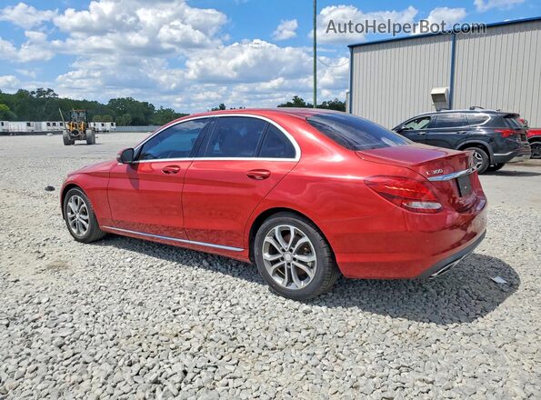 55SWF4JB5GU162278 2016 MERCEDES-BENZ C Red Trasero derecho