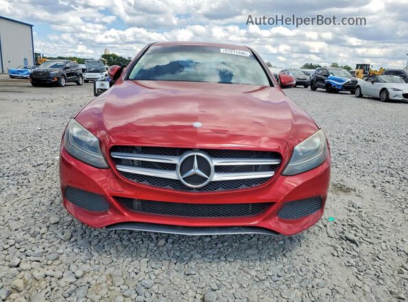 55SWF4JB5GU162278 2016 MERCEDES-BENZ C Red Vista trasera
