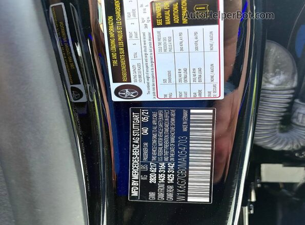 W1K6G7GB0MA054703 2021 MERCEDES-BENZ S Черный Вид задней части салона