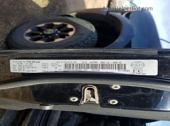 3C6TR5EJ6KG665279 2019 RAM 2500 Черный Вид наклейки с VIN-кодом