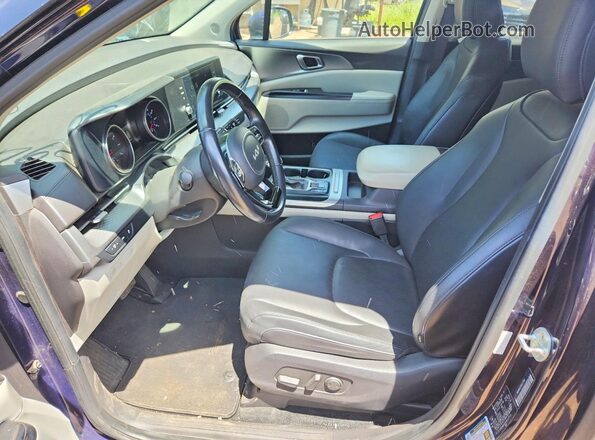 KNDNB4H35N6127143 2022 KIA CARNIVAL Синий Вид панели приборов