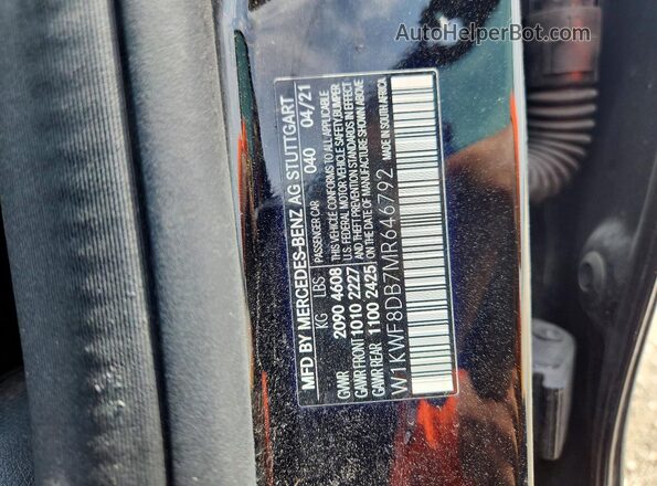 W1KWF8DB7MR646792 2021 MERCEDES-BENZ C Black Панорамний вид салону 360°