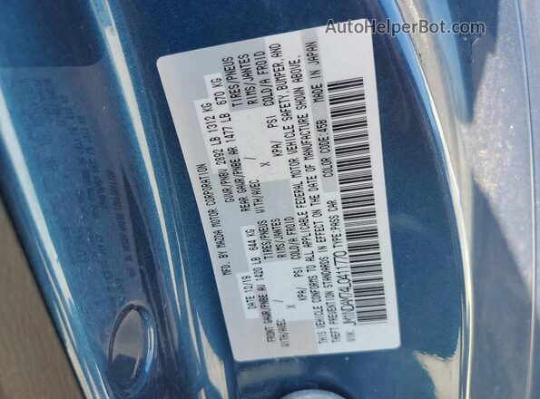 JM1NDAM74L0411770 2020 MAZDA MX-5 Blue Vista interior de 360 grados