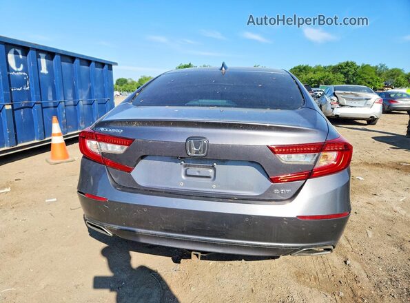 1HGCV2F53JA010080 2018 HONDA ACCORD Gray წინა სალონის ხედი