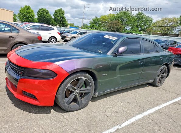 2C3CDXCT3GH258037 2016 DODGE CHARGER Зеленый Передняя левая четверть