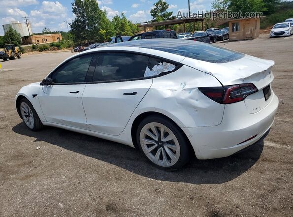 5YJ3E1EB6NF103222 2022 TESLA MODEL Белый Задняя правая четверть