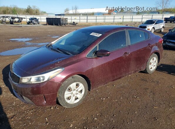 3KPFK4A76HE050220 2017 KIA FORTE Темно-бордовый Задняя левая четверть