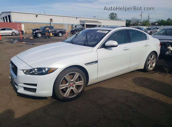 SAJAK4BN9HA971696 2017 JAGUAR XF White Առջևի ձախ երեք քառորդ տեսարան