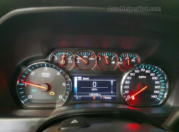 1GCVKREC8HZ123589 2017 CHEVROLET SILVERADO Серебряный Вид щитка приборов