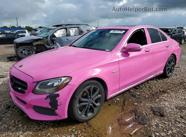55SWF4JB6GU166002 2016 MERCEDES-BENZ C Pink Rear left