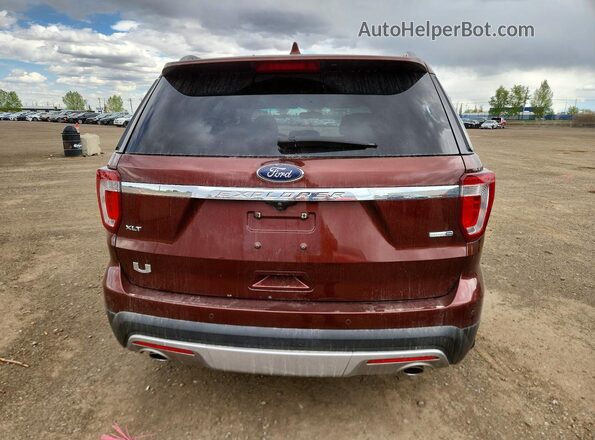 1FM5K8D83GGB13839 2016 FORD EXPLORER Темно-бордовый Вид салона спереди