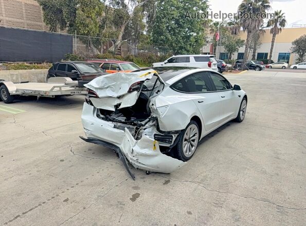 5YJ3E1EB1NF241508 2022 TESLA MODEL Белый Вид спереди
