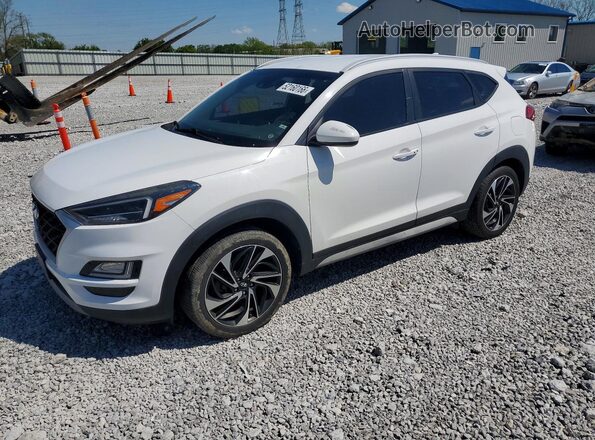 KM8J33AL5KU853166 2019 HYUNDAI TUCSON White Vista tres cuartos delantera izquierda