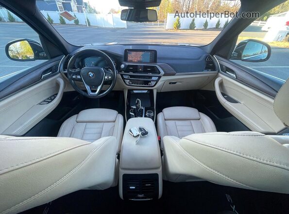 5UXTS1C08M9F18949 2021 BMW X3 Синий Вид задних сидений