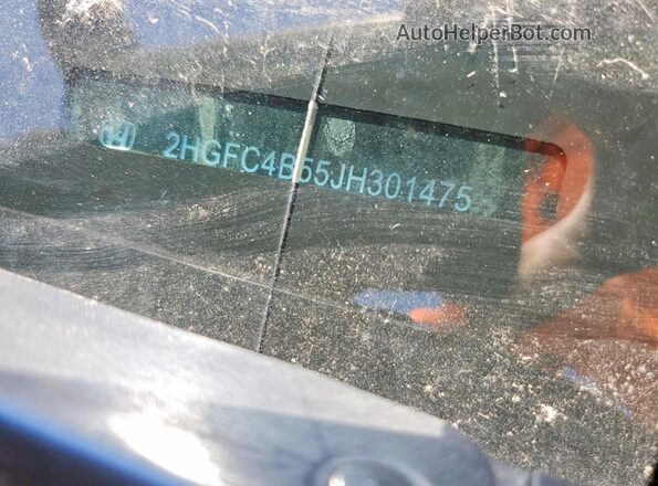 2HGFC4B55JH301475 2018 HONDA CIVIC Черный Вид наклейки с VIN-кодом