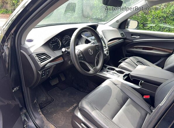 5FRYD4H37HB001073 2017 ACURA MDX Black უკანა სავარძლების ხედი