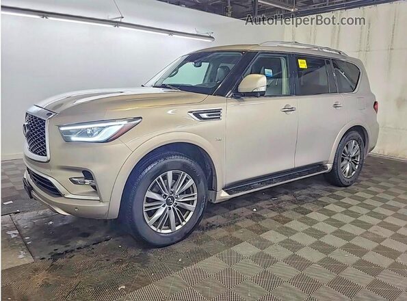 JN8AZ2NE6J9194254 2018 INFINITI QX80 Золотой Передняя левая четверть