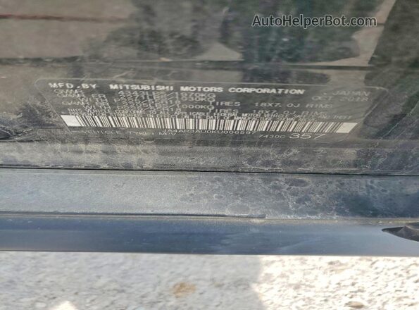 JA4AP3AU0KU006597 2019 MITSUBISHI OUTLANDER Черный Панорамный вид салона 360°
