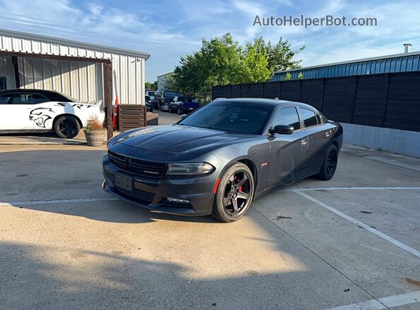 2C3CDXCT2GH227586 2016 DODGE CHARGER Gray Trasero derecho