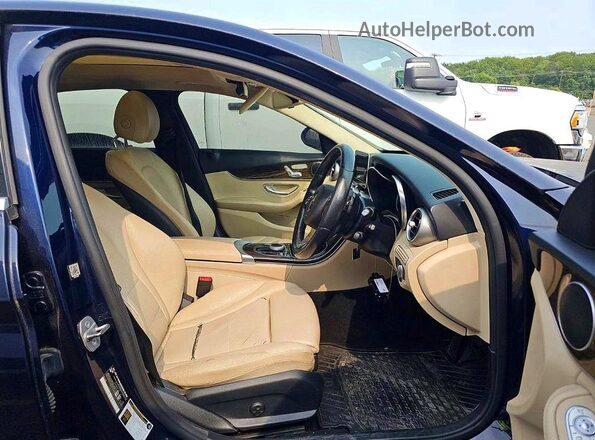 55SWF4KBXHU216920 2017 MERCEDES-BENZ C Blue Rear view