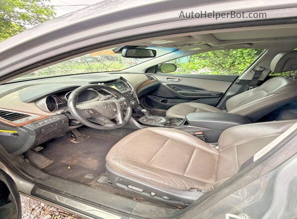 KM8SR4HF2HU185683 2017 HYUNDAI SANTA Gray ძრავის განყოფილების ხედი