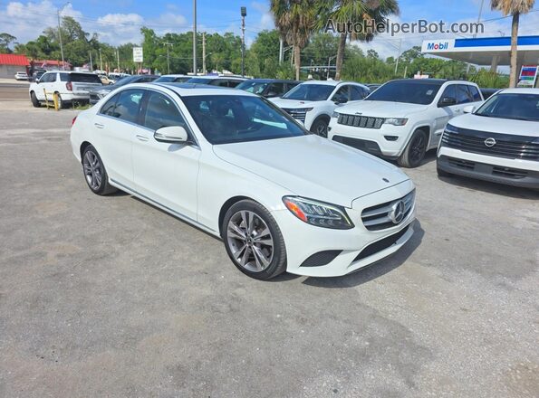 55SWF8DB1KU288407 2019 MERCEDES-BENZ C White Задня ліва чверть