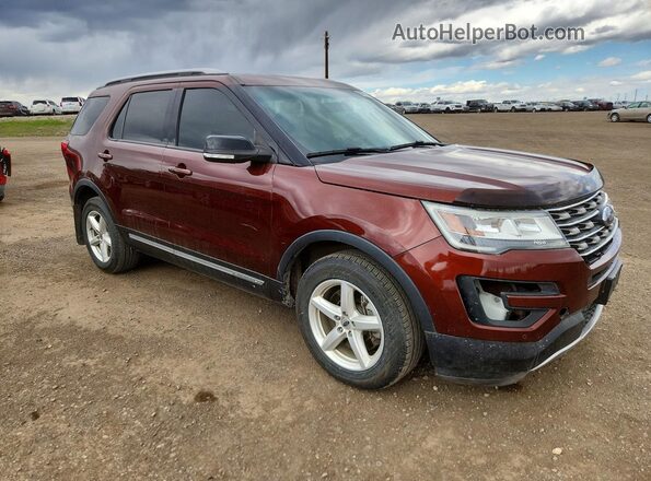1FM5K8D83GGB13839 2016 FORD EXPLORER Темно-бордовый Вид спереди