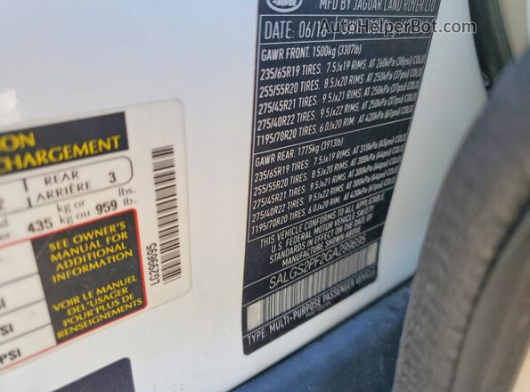 SALGS2PF2GA299695 2016 LAND ROVER RANGE White Vista interior de 360 grados