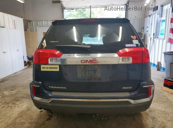 2GKFLTEK1G6159211 2016 GMC TERRAIN Синий Вид салона спереди