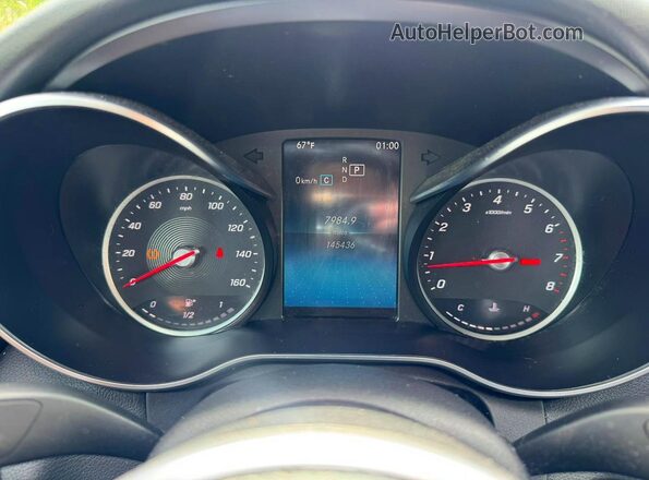 55SWF8EB0KU315837 2019 MERCEDES-BENZ C Black Vista del cuadro de instrumentos