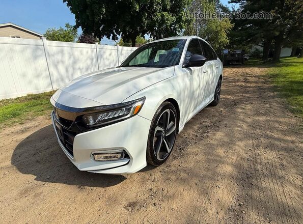 1HGCV1F32JA095311 2018 HONDA ACCORD White Задня ліва чверть