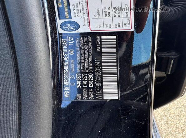 W1KZF8EBXNB029411 2022 MERCEDES-BENZ E Black Vista interior trasera