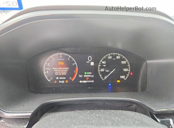 7FARS3H72RE002582 2024 HONDA CR-V White Вид щитка приладів