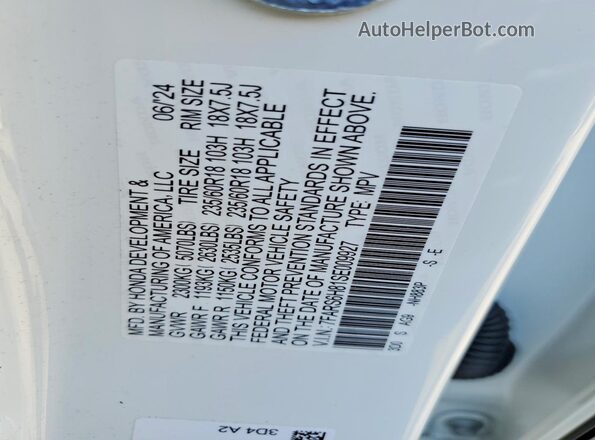 7FARS6H81SE009927 2025 HONDA CR-V White Вид підкапотного простору