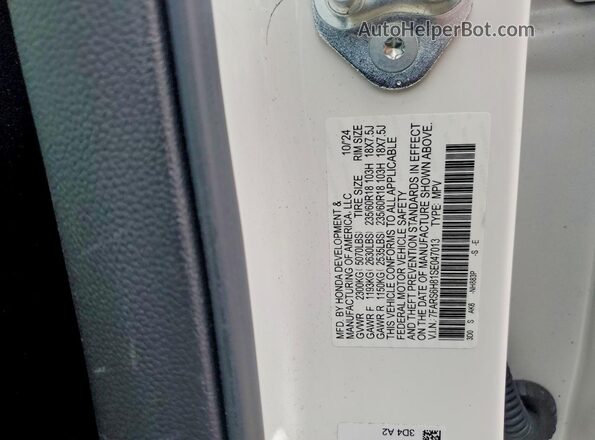 7FARS6H81SE047013 2025 HONDA CR-V White VIN կոդի պիտակի տեսք