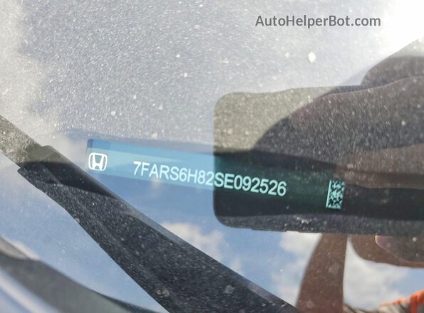 7FARS6H82SE092526 2025 HONDA CR-V Silver VIN კოდის სტიკერის ხედი