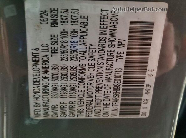 7FARS6H89SE010713 2025 HONDA CR-V Gray ძრავის განყოფილების ხედი