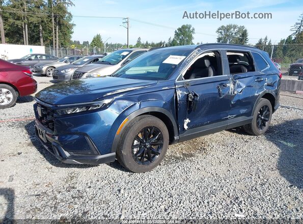 7FARS6H8XRE064211 2024 HONDA CR-V HYBRID Dark Blue Передняя левая четверть